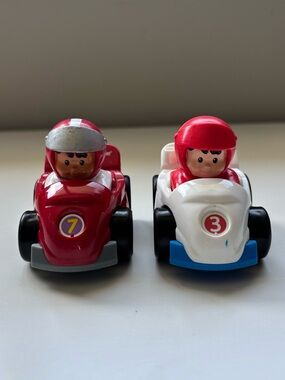 Fisher price little people wheelie race car bundle #3 & #7